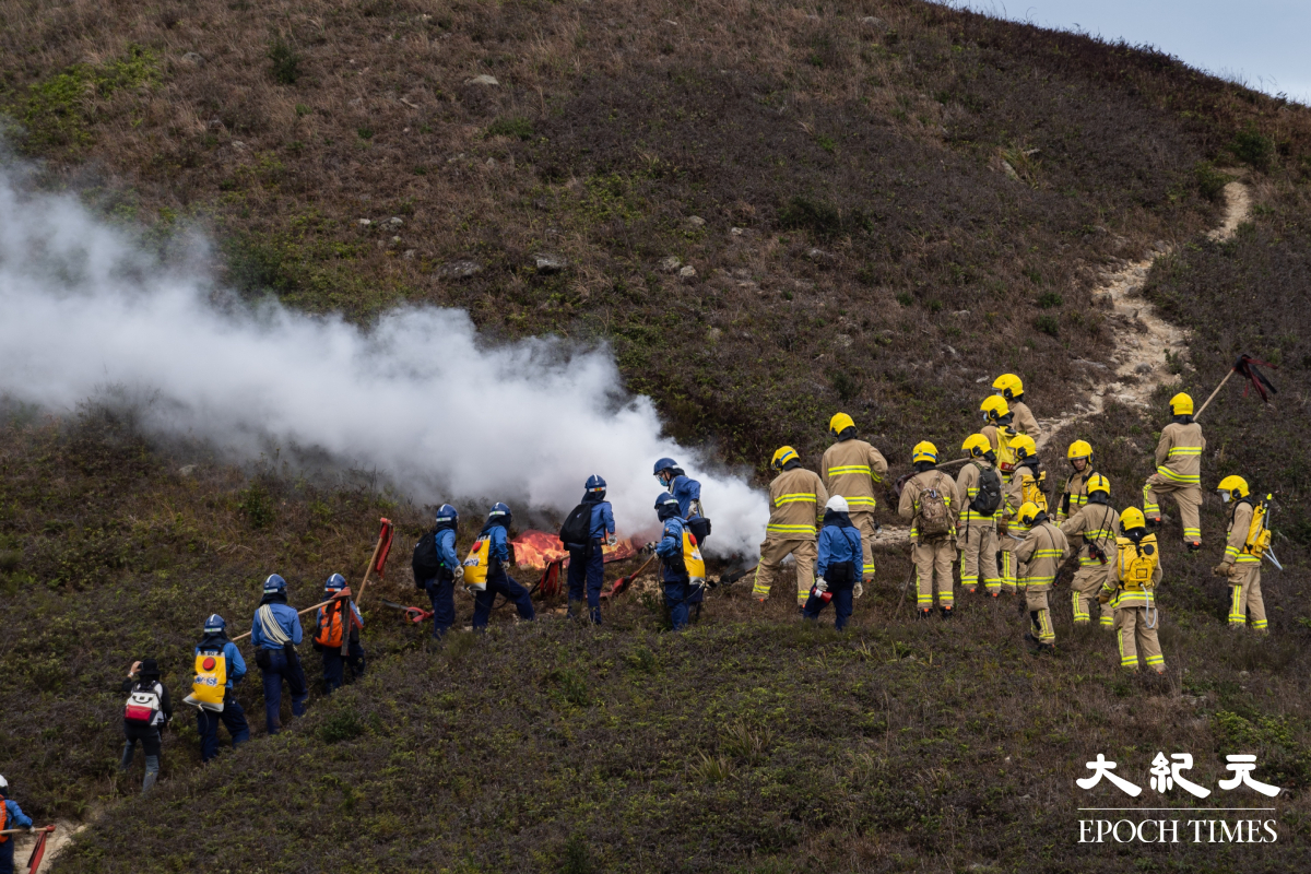 消防處聯同多個政府部門大嶼山舉行拯救演習 逾300人參與