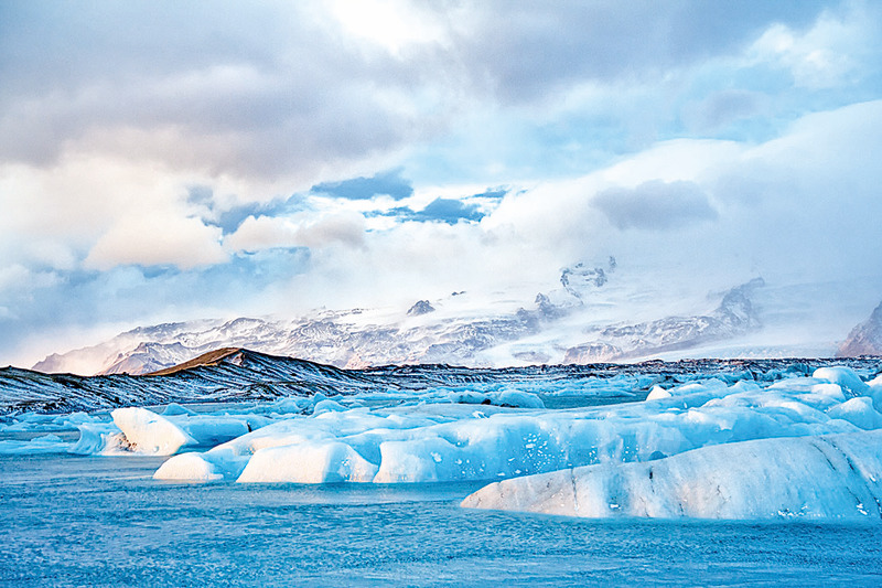 冰島冰湖，風景絕美。