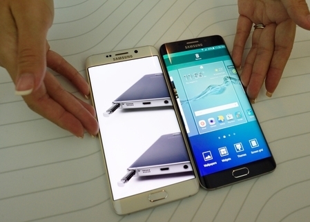 Galaxy S6 Edge+。(DON EMMERT/AFP/Getty Images)