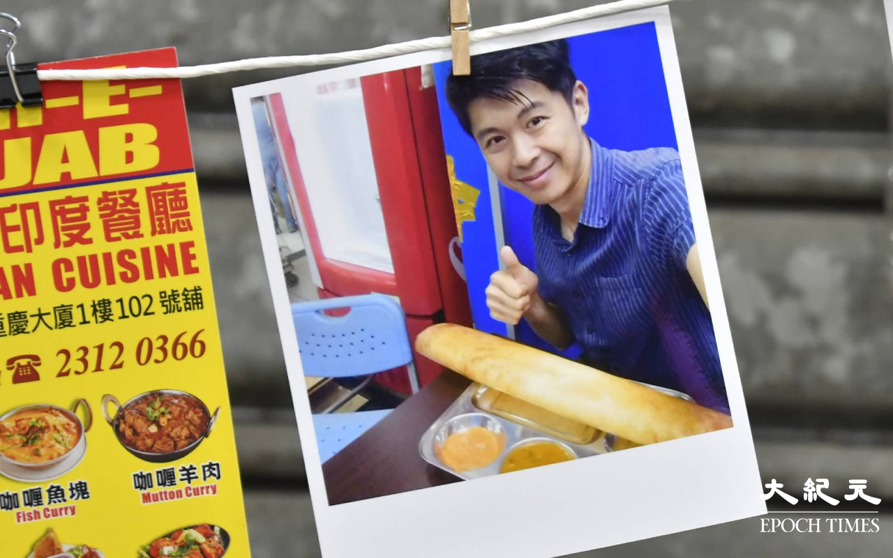 前油尖旺區議員陳嘉朗，曾經也是重慶大廈內的其中一位住客，自此與重慶大廈結下不解之緣。（麥碧 / 大紀元）