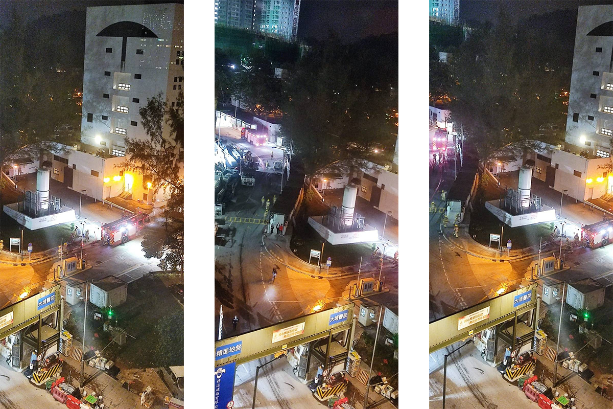 大批消防員接報到場。（讀者羅小姐提供）