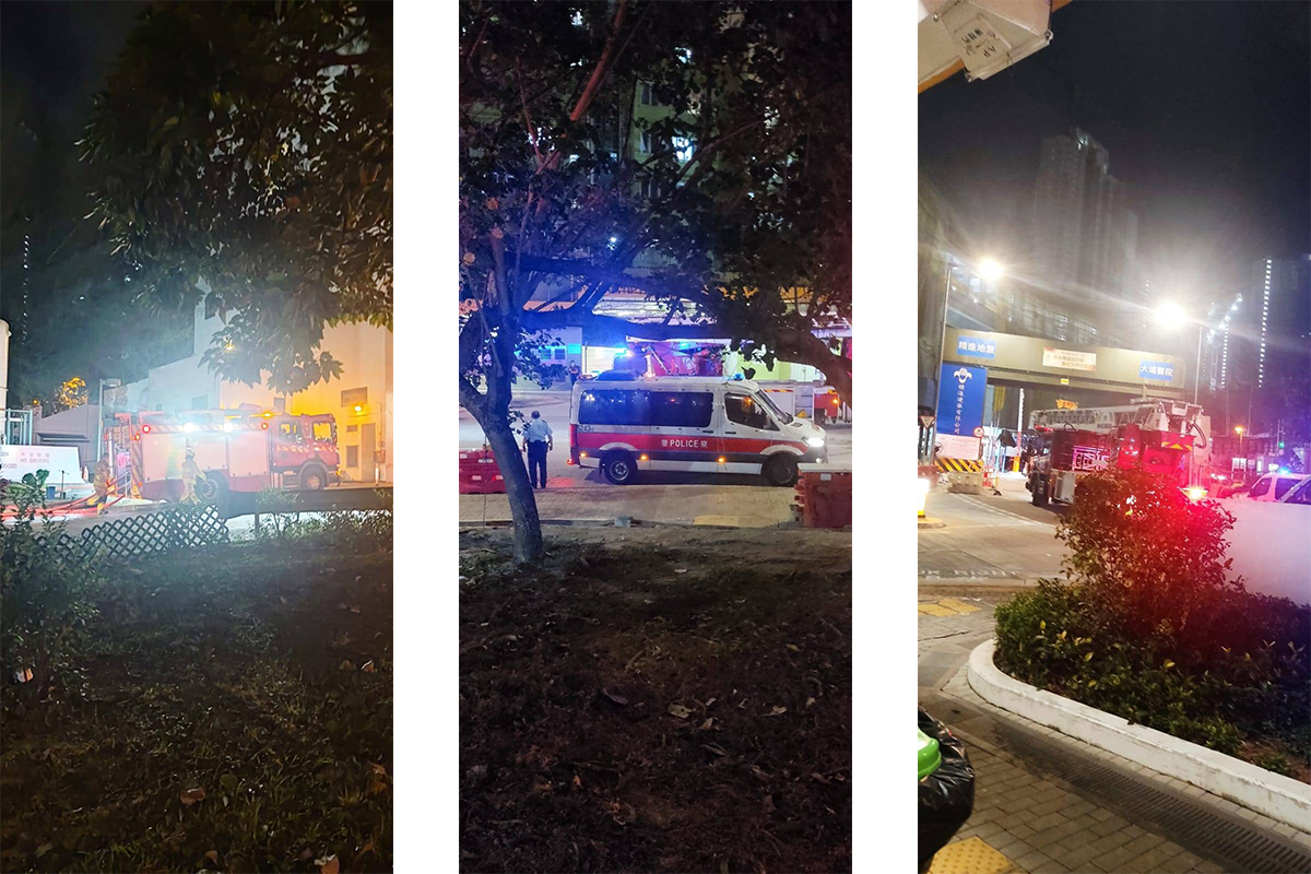 大批消防員到場增援。（讀者羅小姐提供）