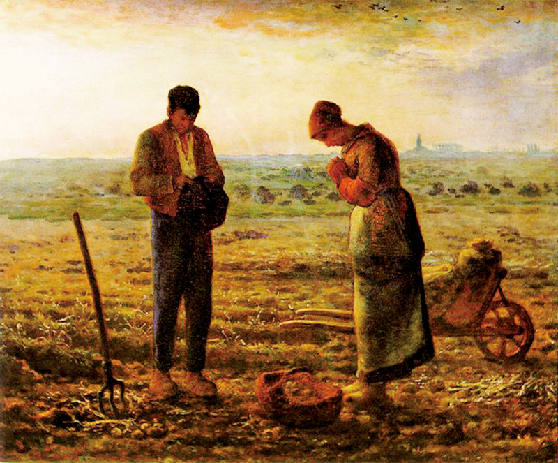 《晚禱》(L'Angélus),1857年作,巴黎奧塞博物館藏。