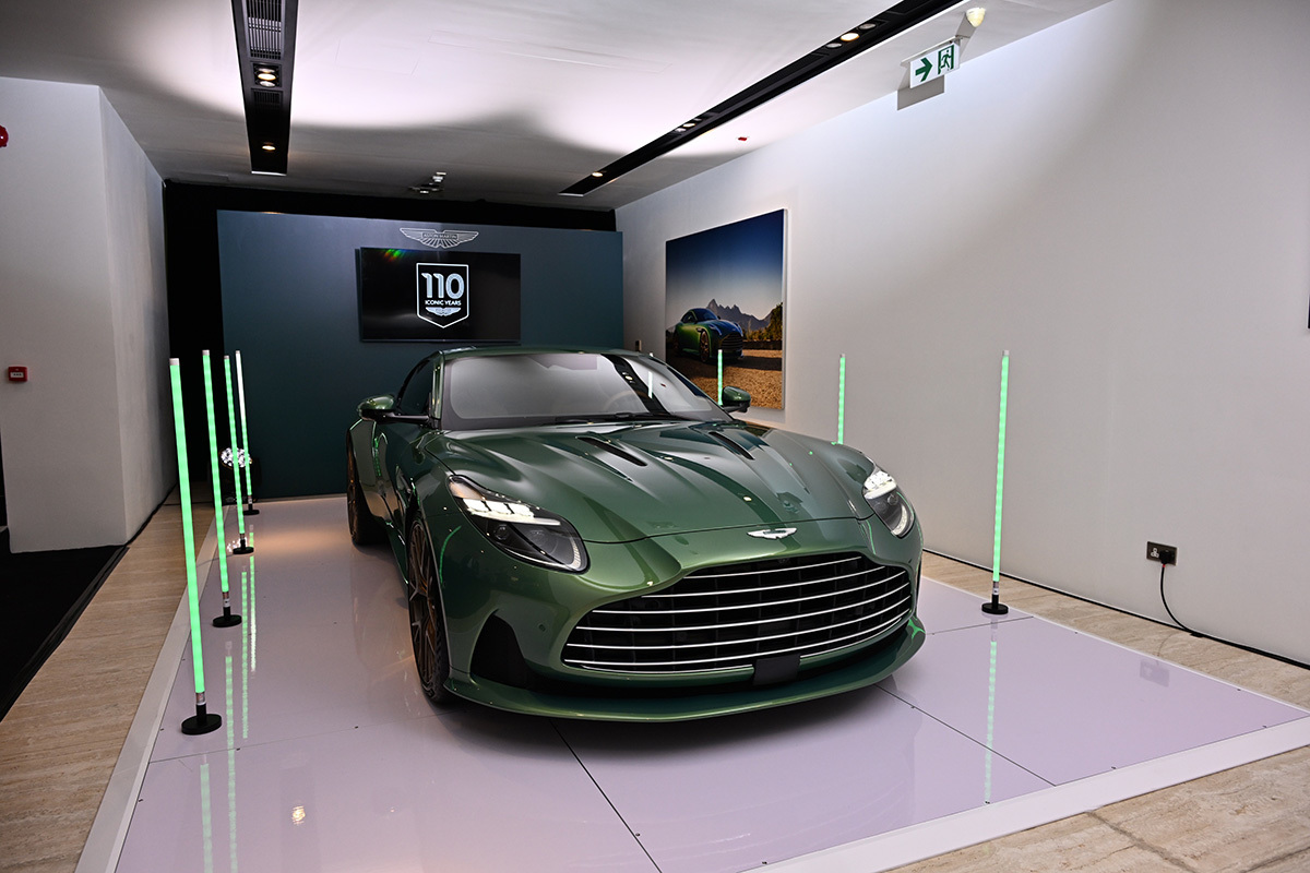 Aston Martin早前在香港陳列室舉行全新DB12香港發布會。（Aston Martin 提供）