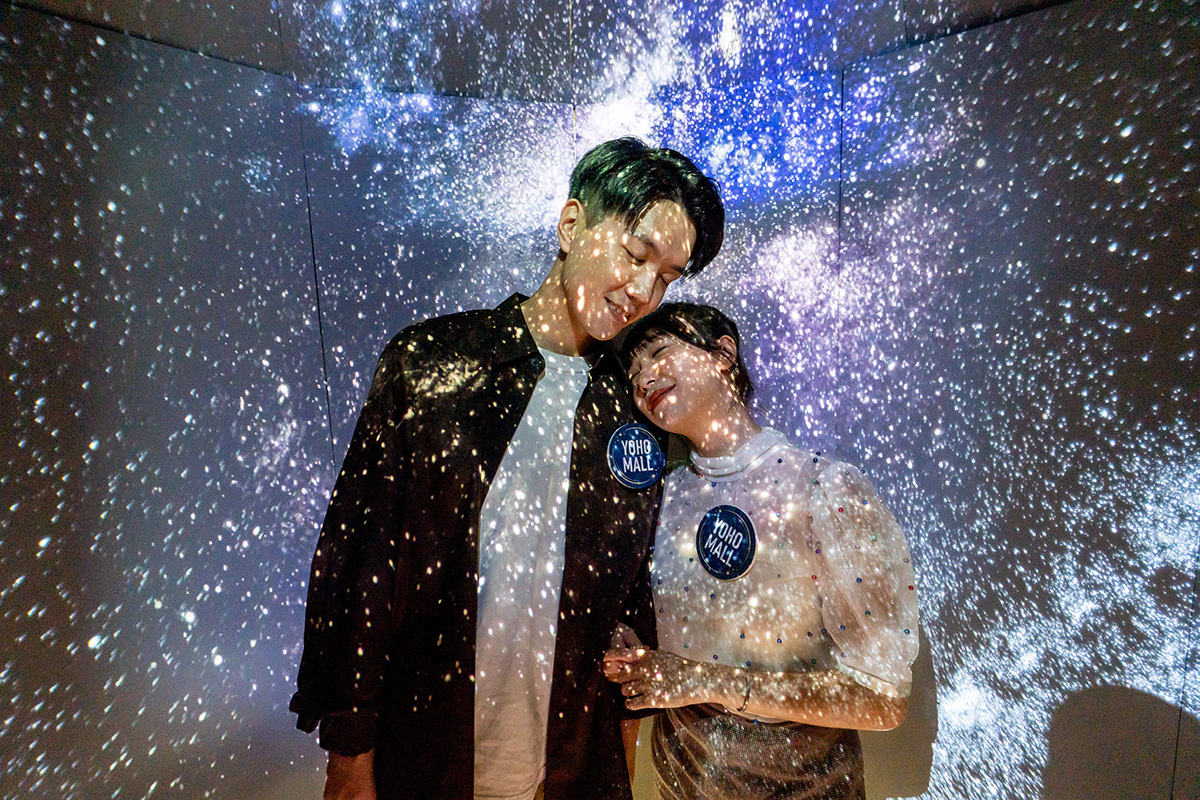 「星象神殿」互動體驗裝置。（YOHO MALL提供）