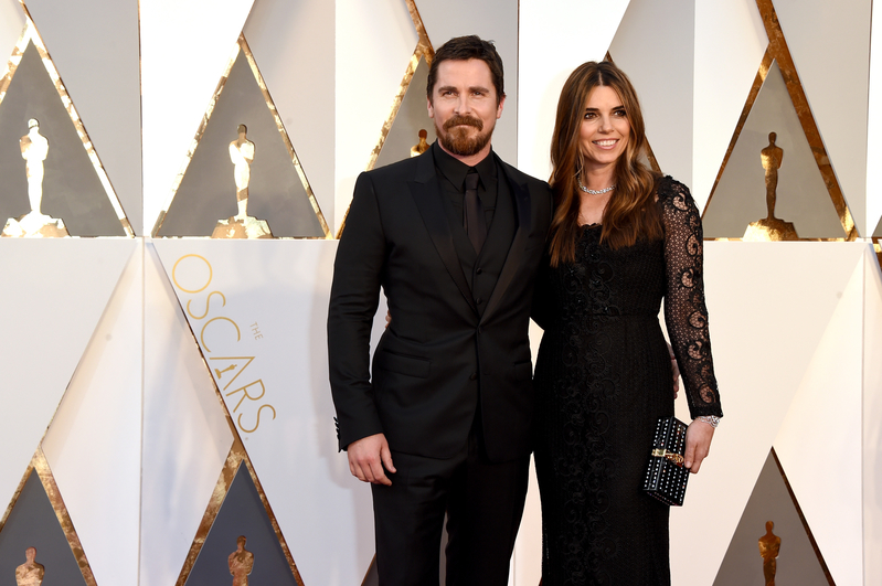 奧斯卡影帝基斯頓比爾（Christian Bale）與妻子。（Jason Merritt/Getty Images）