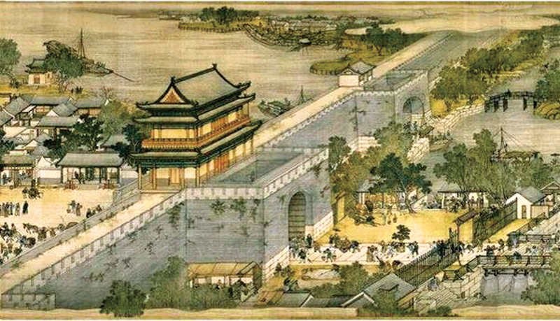 圖為北宋都城汴梁,《清明上河圖》局部。(公有領域)