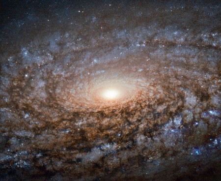 位於4千萬光年遙遠距離的NGC3521螺旋星系(NASA)